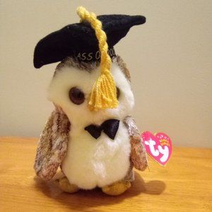 2001 Ty Beanie Baby 'Smarter' the Owl w/Original Tags